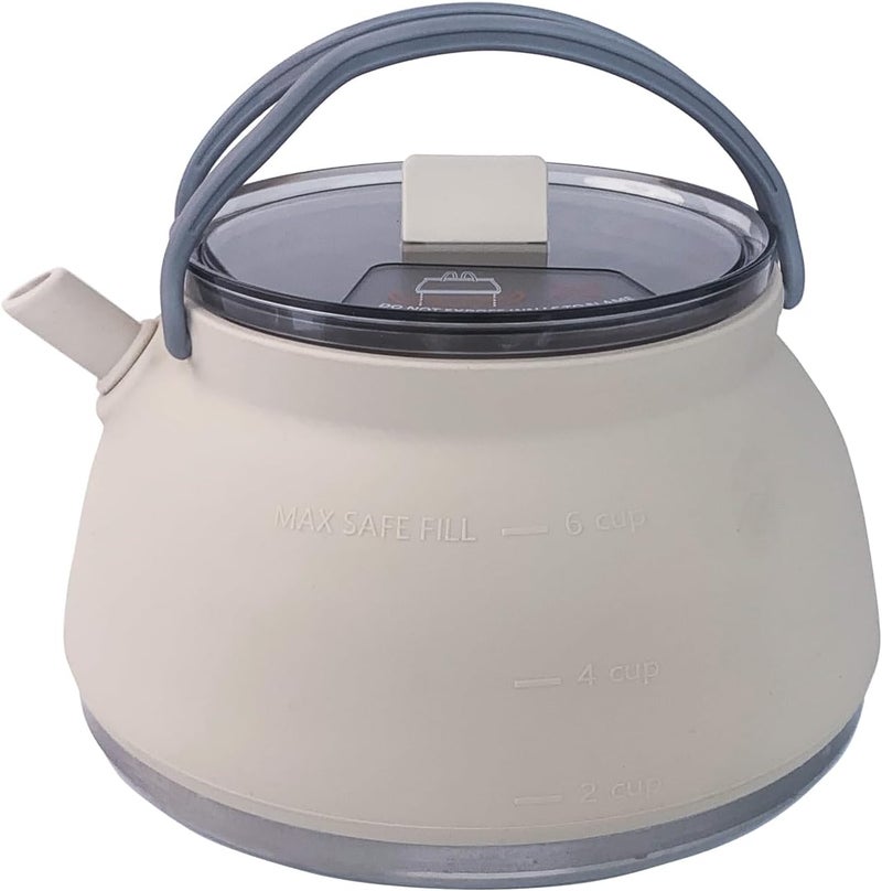 CAMPWOLF Portable Collapsible Camping Kettle, Coffee Pot for Hiking, Travel and Outdoors, 1.5L - Image 1